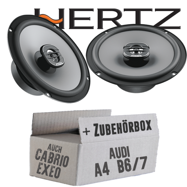 Lautsprecher Boxen Hertz X 165 - 16,5cm Koax Auto Einbauzubehör - Einbauset passend für Audi A4 B6/7 Seat Exeo - justSOUND
