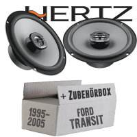 Lautsprecher Boxen Hertz X 165 - 16,5cm Koax Auto Einbauzubehör - Einbauset passend für Ford Transit Front Heck - justSOUND