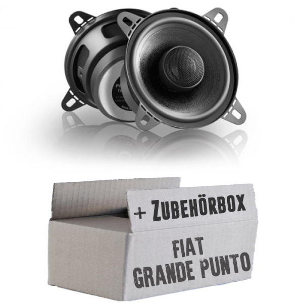 Lautsprecher Boxen Eton PRX110.2 - 10cm Koax-System Auto Einbauzubehör - Einbauset passend für Fiat Grande Punto 199 Heck - justSOUND