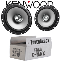 Lautsprecher Boxen Kenwood KFC-S1756 - 16,5cm Koax Auto Einbauzubehör - Einbauset passend für Ford C- JUST SOUND best choice for caraudio