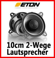 Lautsprecher Boxen Eton PRX110.2 - 10cm Koax-System Auto Einbauzubehör - Einbauset passend für Opel Corsa D Heck - justSOUND