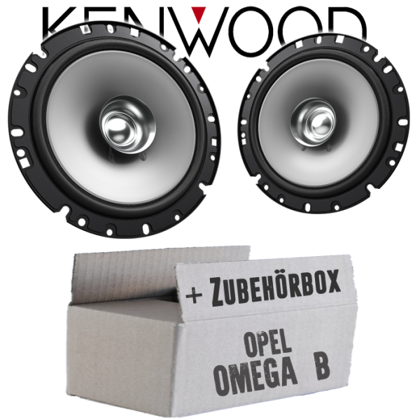 Lautsprecher Boxen Kenwood KFC-S1756 - 16,5cm Koax Auto Einbauzubehör - Einbauset passend für Opel Omega B - justSOUND
