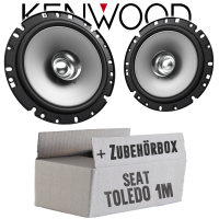 Lautsprecher Boxen Kenwood KFC-S1756 - 16,5cm Koax Auto Einbauzubehör - Einbauset passend für Seat Toledo 1M - justSOUND