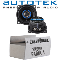 Lautsprecher Boxen Autotek ATX-42 | 2-Wege 10cm Koax Lautsprecher 100mm Auto Einbauzubehör - Einbauset passend für Skoda Fabia 1 6Y Heck - justSOUND
