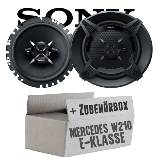 lasse W210 Heck Ablage - Sony XS-FB1730 - 16,5cm 3-Wege Koax Lautsprecher - Einbauset passend für Mercedes E-Klasse JUST SOUND best choice for caraudio