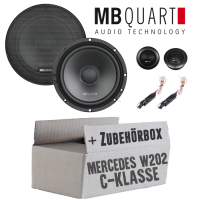lasse W202 Ablage - Lautsprecher Boxen MB Quart QS165 - 16,5cm Kompo Auto Einbauzuebehör - Einbauset passend für Mercedes C-Klasse JUST SOUND best choice for caraudio