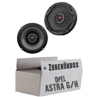 JBL GX602 | 2-Wege | 16,5cm Koax Lautsprecher - Einbauset passend für Opel Astra G,H - justSOUND