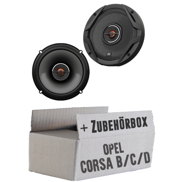 JBL GX602 | 2-Wege | 16,5cm Koax Lautsprecher - Einbauset passend für Opel Corsa B/C/D - justSOUND