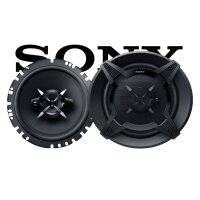 Sony XS-FB1730 - 16,5cm 3-Wege Koax Lautsprecher - Einbauset passend für Fiat Punto 1 176 Cabrio Front - justSOUND