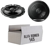 Lautsprecher Boxen Pioneer TS-G1720F - 16,5cm 2-Wege Koax Koaxiallautsprecher Auto Einbausatz - Einbauset passend für Alfa Romeo 145 - justSOUND