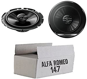 Lautsprecher Boxen Pioneer TS-G1720F - 16,5cm 2-Wege Koax Koaxiallautsprecher Auto Einbausatz - Einbauset passend für Alfa Romeo 147 - justSOUND