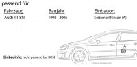 Lautsprecher Boxen Pioneer TS-G1730F - 16,5cm 3-Wege Koax Paar PKW 300WATT Koaxiallautsprecher Auto Einbausatz - Einbauset passend für Audi TT 8N Heck - justSOUND