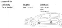 Lautsprecher Boxen Pioneer TS-G1330F - 13cm 3-Wege 130mm Triaxe 250W Auto Einbausatz - Einbauset passend für Dacia Sandero 1 - justSOUND