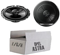 Opel Astra F,G,H - Lautsprecher Boxen Pioneer TS-G1720F - 16,5cm 2-Wege Koax Koaxiallautsprecher Auto Einbausatz - Einbauset