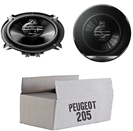 Peugeot 205 + Cabrio Front - Lautsprecher Boxen Pioneer TS-G1330F - 13cm 3-Wege 130mm Triaxe 250W Auto Einbausatz - Einbauset