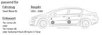 Lautsprecher Boxen Pioneer TS-G1720F - 16,5cm 2-Wege Koax Koaxiallautsprecher Auto Einbausatz - Einbauset passend für Seat Ibiza 6L Front Heck - justSOUND