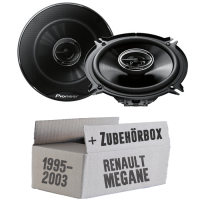 Pioneer TS-G1320F - 13cm 2-Wege Koax Lautsprecher - Einbauset passend für Renault Megane 1 - justSOUND