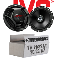JVC CS-DR1720 - 16,5cm 2-Wege Koax-Lautsprecher - Einbauset passend für VW Passat 3C CC B6 B7 Heck - justSOUND