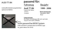 Autoradio Radio mit MEX-N7300BD | Bluetooth | DAB+ | CD/MP3/USB MultiColor iPhone - Android Auto - Einbauzubehör - Einbauset passend für Audi TT 8N Aktiv