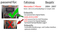 Autoradio Radio Sony DSX-A310DAB - DAB+ | MP3/USB - Einbauzubehör - Einbauset passend für Mercedes C-Klasse JUST SOUND best choice for caraudio