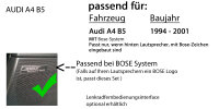 Autoradio Radio Sony DSX-A310DAB - DAB+ | MP3/USB - Einbauzubehör - Einbauset passend für Audi A4 B5 Bose - justSOUND
