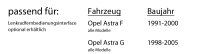 Autoradio Radio Blaupunkt Doha - Bluetooth CD MP3 USB - Einbauzubehör - Einbauset passend für Opel Astra F - justSOUND