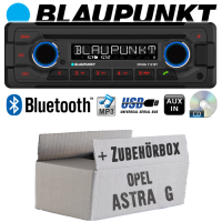 Autoradio Radio Blaupunkt Doha - Bluetooth CD MP3 USB - Einbauzubehör - Einbauset passend für Opel Astra G - justSOUND