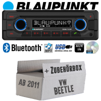 Autoradio Radio Blaupunkt Doha - Bluetooth CD MP3 USB - Einbauzubehör - Einbauset passend für VW Beetle 2 5C - justSOUND