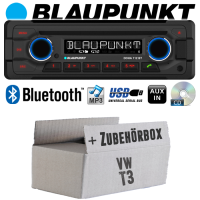 Autoradio Radio Blaupunkt Doha - Bluetooth CD MP3 USB - Einbauzubehör - Einbauset passend für VW Bus T3 - justSOUND