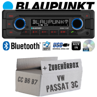 Autoradio Radio Blaupunkt Doha - Bluetooth CD MP3 USB - Einbauzubehör - Einbauset passend für VW Passat 3C CC B6 B7 -inkl. Lenkradfernbedienungsadapter und CanBus Adapter - justSOUND