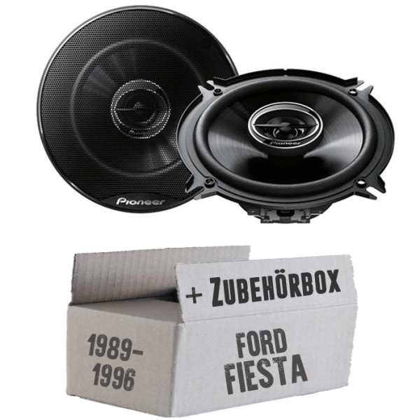 Pioneer TS-G1320F - 13cm 2-Wege Koax Lautsprecher - Einbauset passend für Ford Fiesta 3 + 4 + 5 Heck - justSOUND