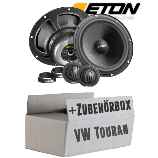 Eton PRO175 Lautsprecher Einbauset passend für VW Touran 1 Front - justSOUND