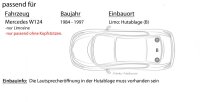 Hertz X 130 - SET - 13cm Koax Lautsprecher - Einbauset passend für Mercedes W124 Limo Heck - justSOUND