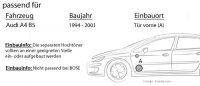 Hertz X 130 - SET - 13cm Koax Lautsprecher - Einbauset passend für Audi A4 B5 - justSOUND