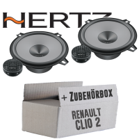 Hertz K 130 - KIT - 13cm Lautsprecher Komposystem - Einbauset passend für Renault Clio 2 Front Heck - justSOUND