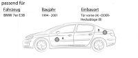 BMW 7er E38 - Lautsprecher Boxen Kenwood KFC-PS1396 - 13cm 2-Wege Koax Auto Einbauzubehör - Einbauset