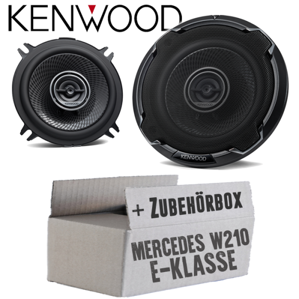 Mercedes E-Klasse W210 Heck - Lautsprecher Boxen Kenwood KFC-PS1396 - 13cm 2-Wege Koax Auto Einbauzubehör - Einbauset