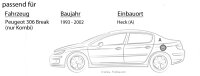 Peugeot 306 Break Heck - Lautsprecher Boxen Kenwood KFC-PS1396 - 13cm 2-Wege Koax Auto Einbauzubehör - Einbauset