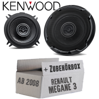 Renault Megane 3 - Lautsprecher Boxen Kenwood KFC-PS1396 - 13cm 2-Wege Koax Auto Einbauzubehör - Einbauset