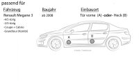 Renault Megane 3 - Lautsprecher Boxen Kenwood KFC-PS1396 - 13cm 2-Wege Koax Auto Einbauzubehör - Einbauset