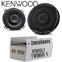 Renault Twingo 1 Phase 2 Front - Lautsprecher Boxen Kenwood KFC-PS1396 - 13cm 2-Wege Koax Auto Einbauzubehör - Einbauset