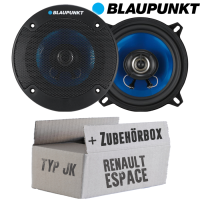 Lautsprecher Boxen Blaupunkt ICx542 - 13cm 2-Wege Auto Einbauzubehör - Einbauset passend für Renault Espace 4 JK Front Heck - justSOUND