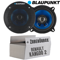 Lautsprecher Boxen Blaupunkt ICx542 - 13cm 2-Wege Auto Einbauzubehör - Einbauset passend für Renault Kangoo 2 Front Heck - justSOUND