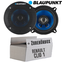Lautsprecher Boxen Blaupunkt ICx542 - 13cm 2-Wege Auto Einbauzubehör - Einbauset passend für Renault Clio 1 Heck - justSOUND