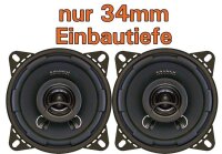 Crunch DSX 42 - 10cm Koax-System Lautsprecher - Einbauset passend für BMW 5er E39 Touring Dachhimmel - justSOUND