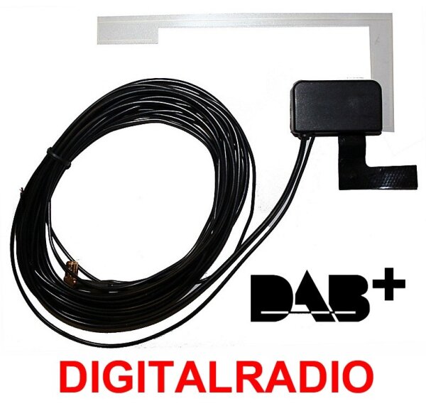 Autoleads DAB-AA1 Fensterklebeantenne mit Verstärker ( aktiv ) DAB+ Antenne