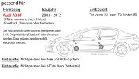 Lautsprecher Boxen JBL 16,5cm System Auto Einbausatz - Einbauset passend für Audi A3 8P - justSOUND