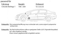 Lautsprecher Boxen JBL 16,5cm System Auto Einbausatz - Einbauset passend für Citroen Berlingo 1 - justSOUND