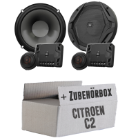 JBL GX600C | 2-Wege | 16,5cm Lautsprecher System - Einbauset passend für Citroen C2 - justSOUND
