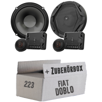 JBL GX600C | 2-Wege | 16,5cm Lautsprecher System - Einbauset passend für Fiat Doblo 223 Front - justSOUND
